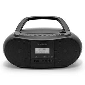 Roberts Zoombox FM with CD Player - Black | ZOOMBOXFMBK