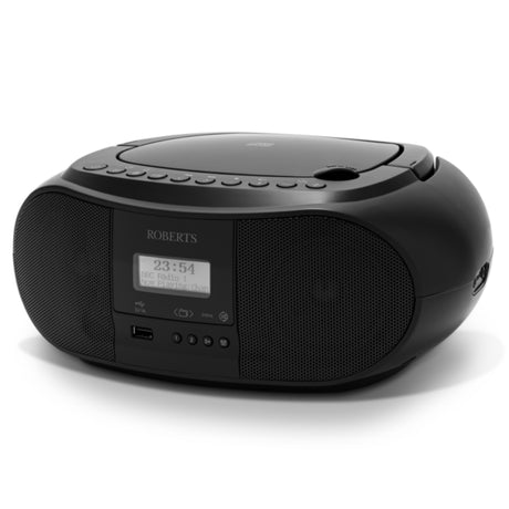 Roberts Zoombox FM with CD Player - Black | ZOOMBOXFMBK