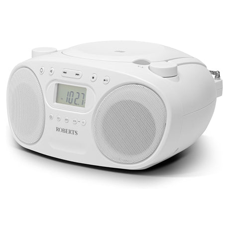 Roberts Zoombox FM with CD Player - White | ZOOMBOXFMW