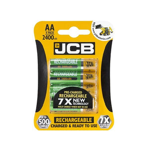 JCB AA RECHARGABLE BATTERY 4 PACK 2400MAH | 1737-12