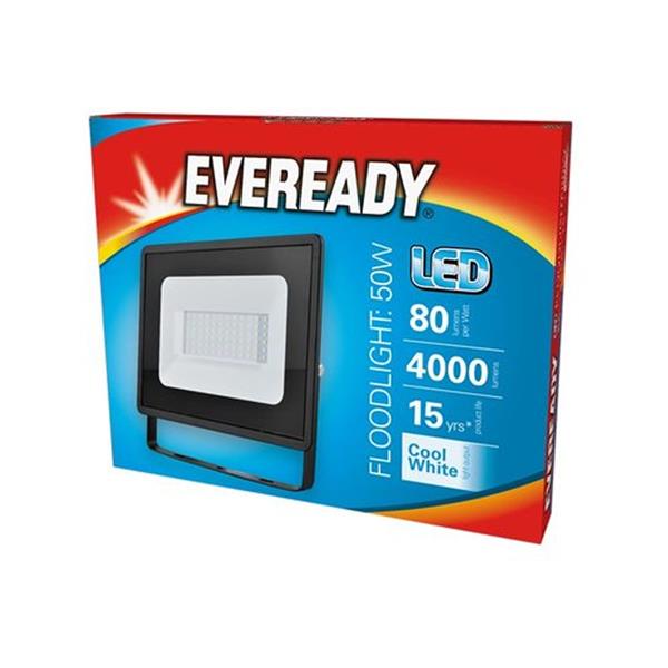 Eveready 50W LED Floodlight - Cool White 4000 Lumens | 1832-36