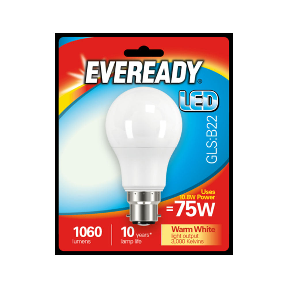 Eveready 10.8W (75W) B22 GLS LED Bulb | 1825-30