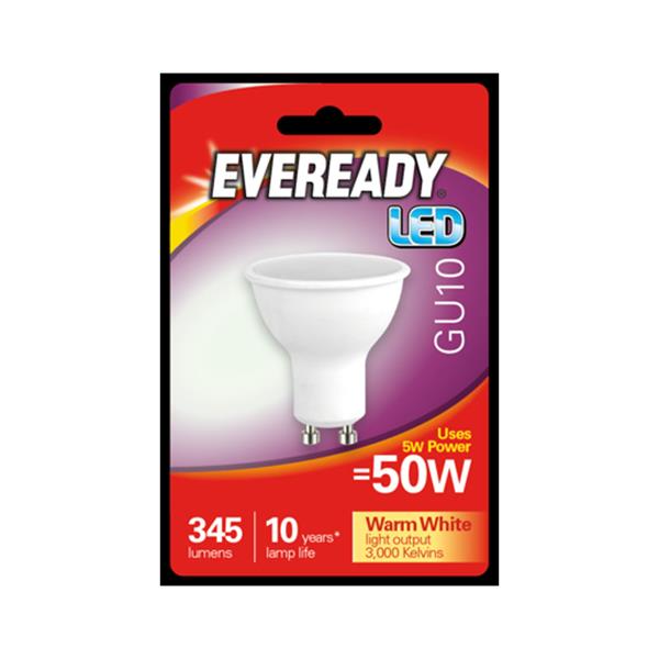 Eveready 3.8W (30W) GU10 LED Bulb - Warm White | 1826-04