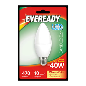 Eveready 6W (40W) E27 Candle LED Bulb | 1826-20