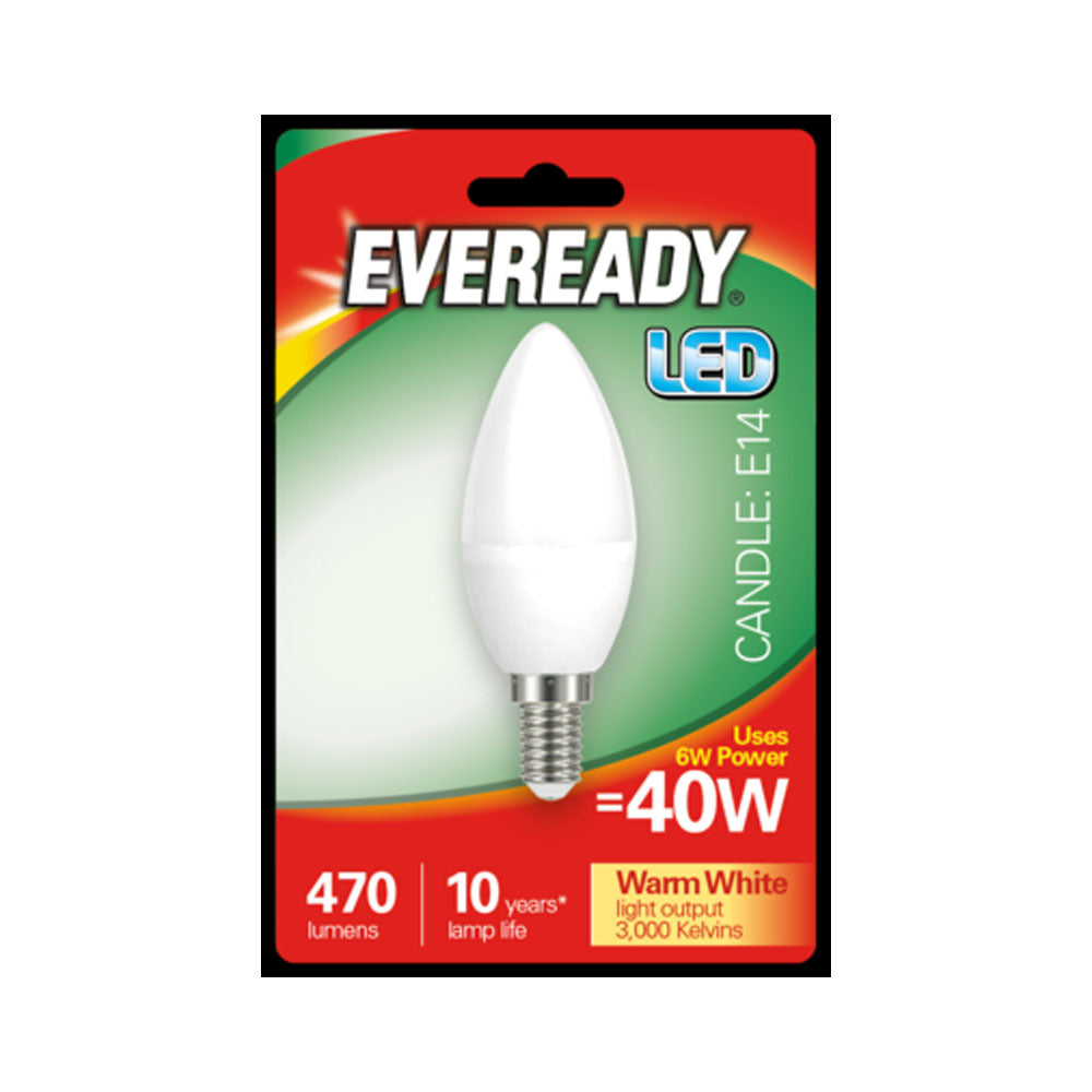 Eveready 6W (40W) E14 Candle LED Bulb | 1826-22