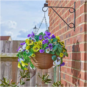 Smart Garden Faux Decor Pansy Pourri Hanging Regal Basket
