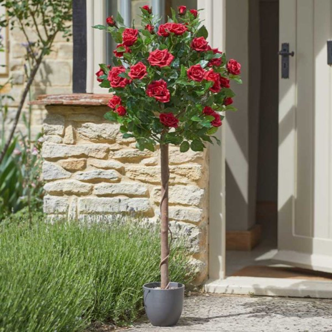 Smart Garden Red Rose Artificial Faux Tree 120cm