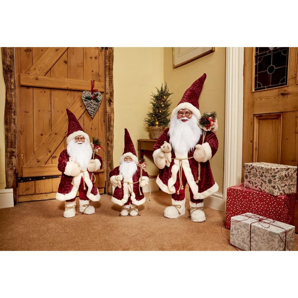 Three Kings Large Papa Noel 45cm - Burgundy | 2516036