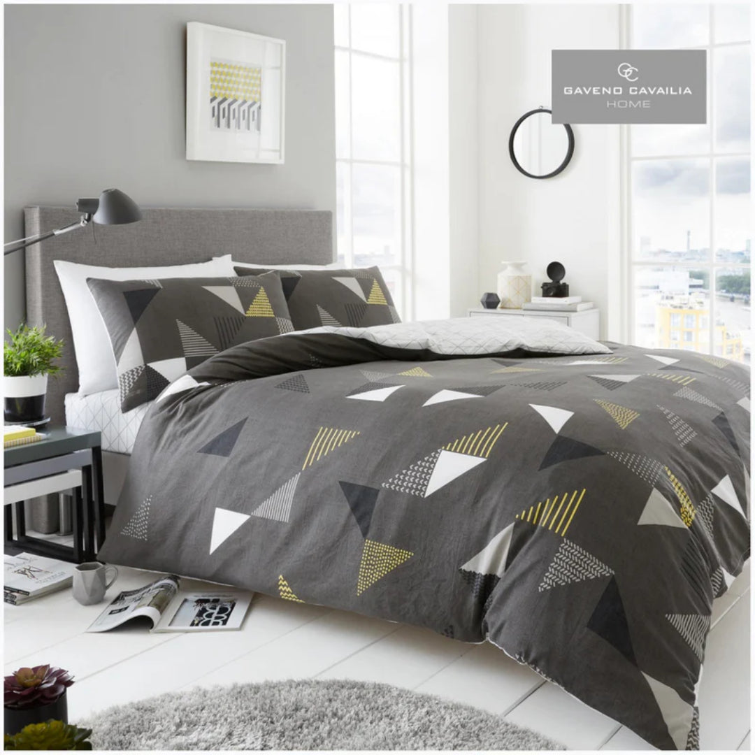 Gaveno Cavailia Marco Double Duvet Set ( Bed Covers ) - Grey | TX1027D