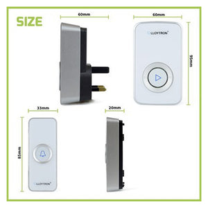 Lloytron 32 Melody Plugin Door Bell Chime Kit - White | DB7531W