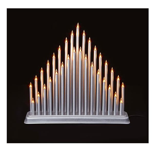 Premier 33 Light Candle Bridge Tower - Silver | FLI082083