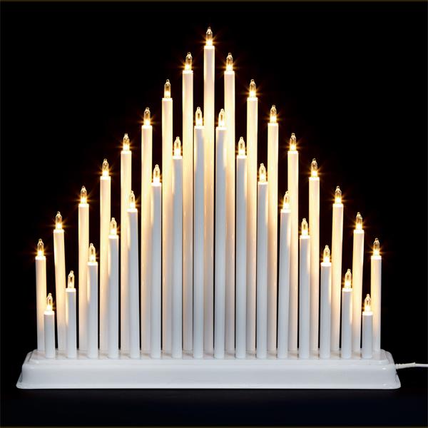 Premier 33 Light Candle Bridge Tower - White | FLI191002