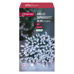 Premier 480 Led Multi-Action Supabright Christmas Lights - White | FLV162172W