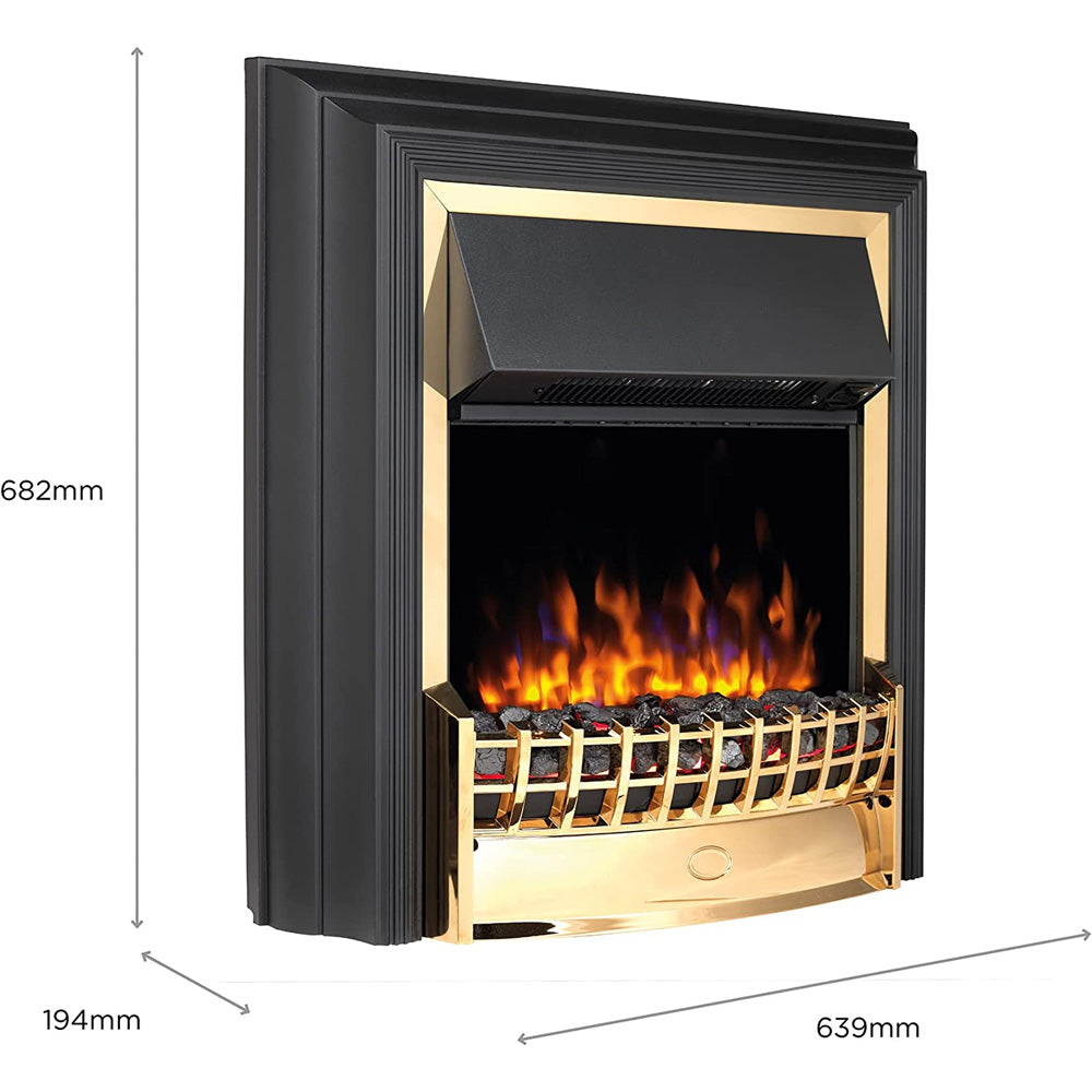 Dimplex Cheriton Optiflame Freestanding Electric Fire 2kw - Black/Gold | CHT20X-BR