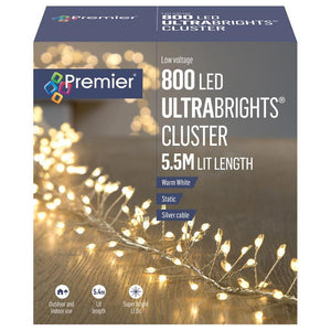 Premier 800 Low Voltage LED Multi-Action Ultrabrights Door Garland Cluster - Warm White | LV191441WW