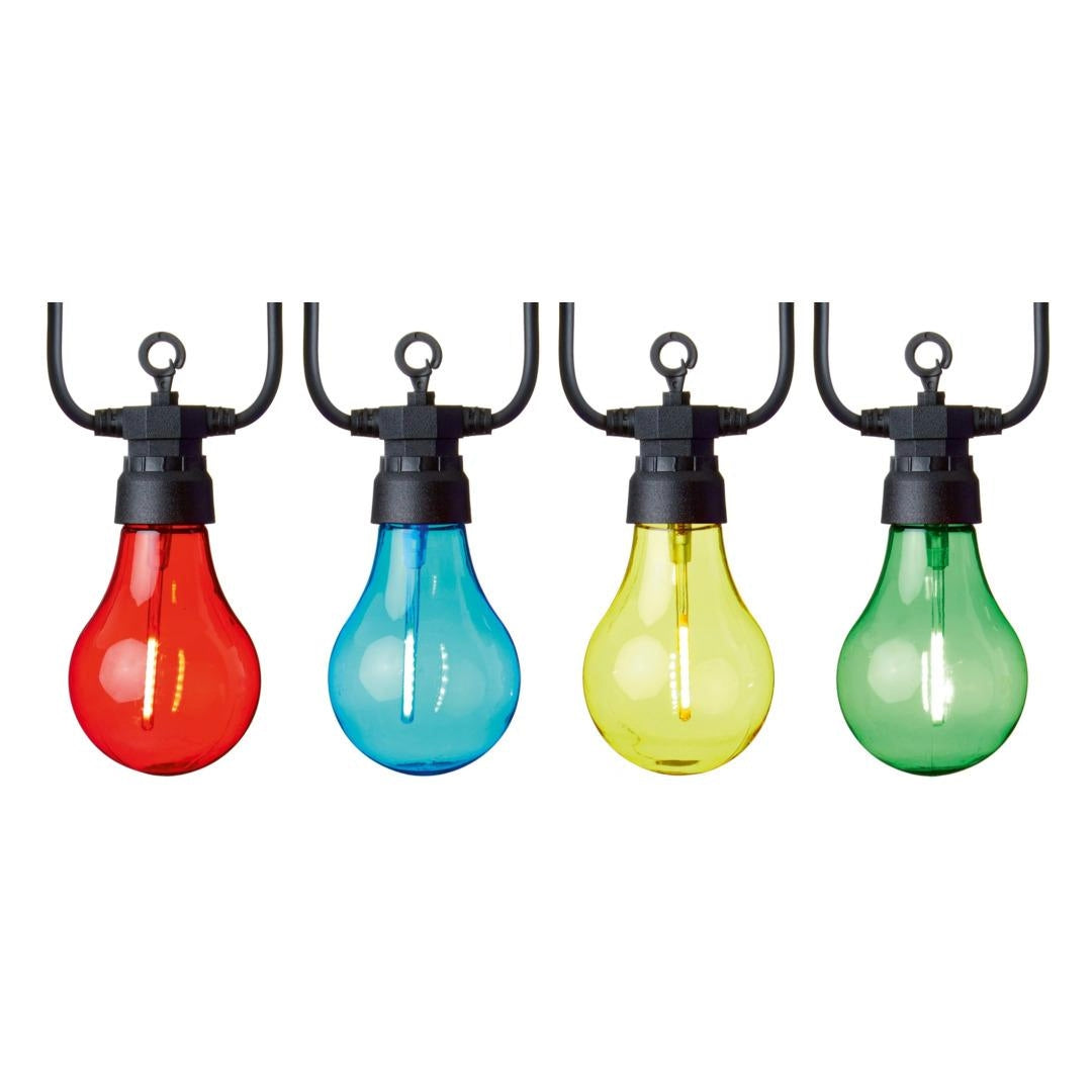 Premier 10 Outdoor Connectable Festoon Party Lights - Multi-Coloured | FLV191200M