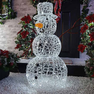 Premier LED Soft Acrylic Snowman White - 90cm | FLV191182W