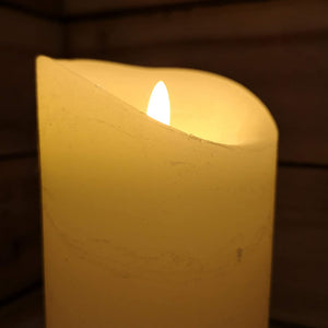 Premier Flicker Candle with Timer - Cream - 13cm x 9cm | FALB192180