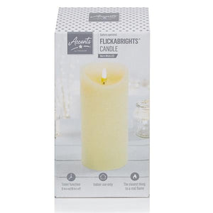 Premier Flicker Candle with Timer - Cream - 23cm x 9cm | FALB192182