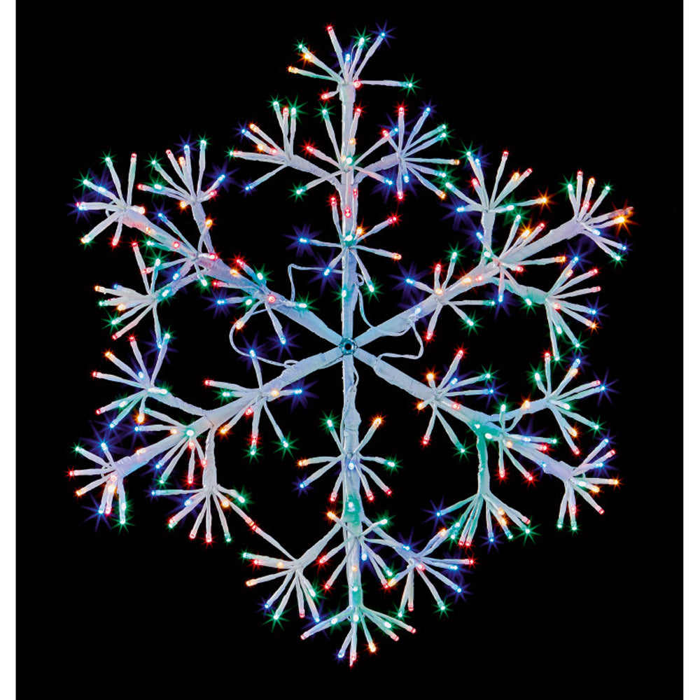 Premier LED White Starburst Snowflake- 90cm | LV183194W