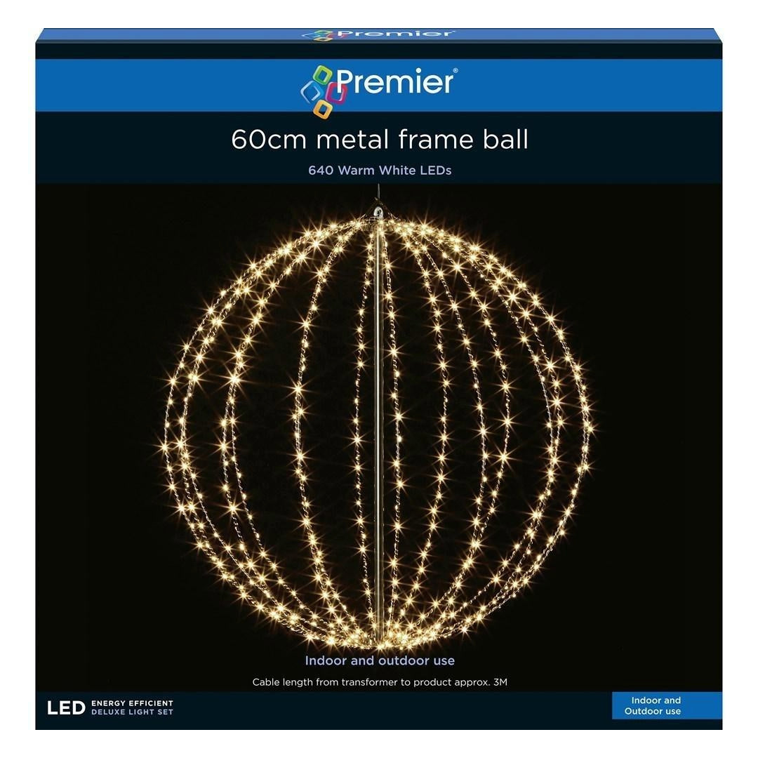 Premier 60cm LED Metal Frame Ball - Warm White | LV201218WW