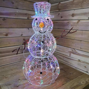 Premier LED Multi-Action Soft Acrylic Snowman Multi-Coloured - 90cm | FLV191182MMA