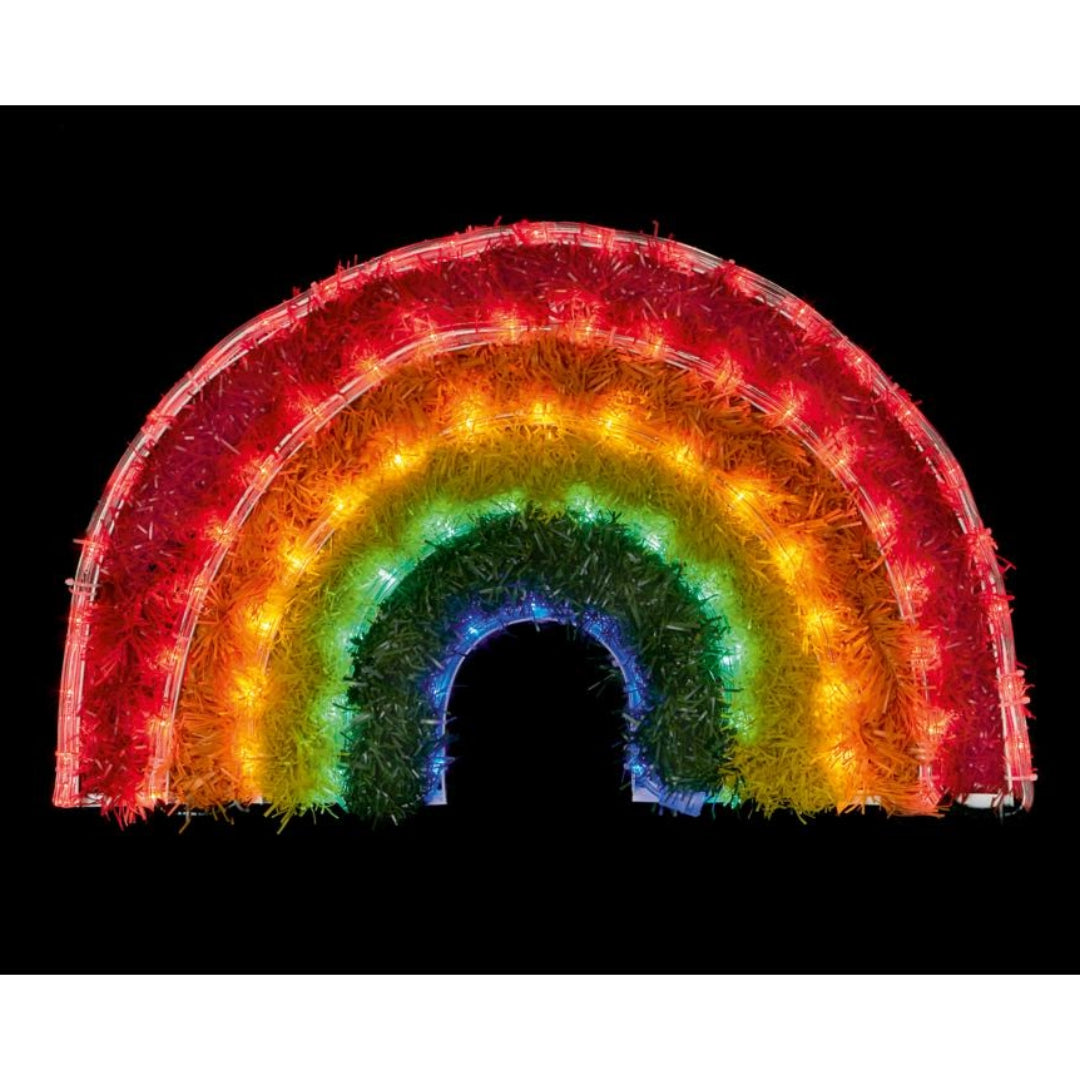 Premier LED Rainbow Tinsel Rope Light - 57cm x 34cm | FLV213171