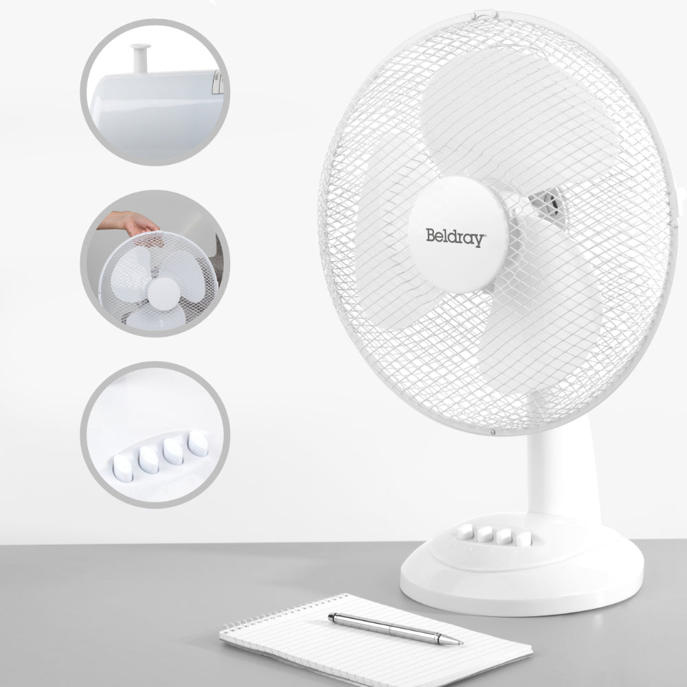 Beldray 12" Desk Fan Desktop Cooling Fan |