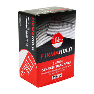 Timco FirmaHold Collated Brad Nails - 16G 50mm - Straight - Galvanised 2000 Pack | BG1650