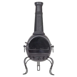 La Hacienda Murcia Extra Large Steel Chimenea with Grill | 280767