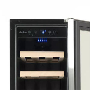 Amica 19 Bottle 30cm Freestanding Wine Cooler - Stainless Steel | AWC300SS