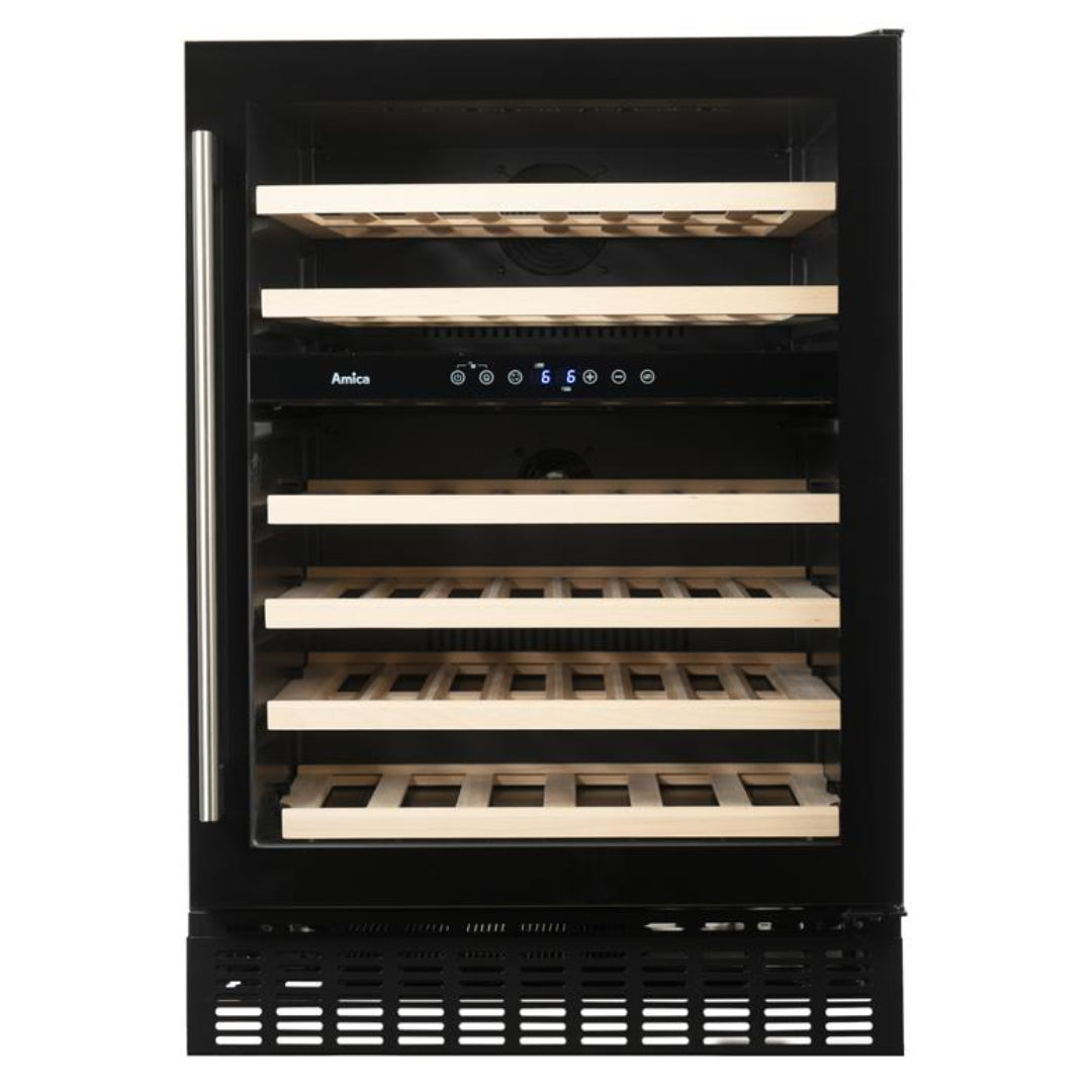 Amica 46 Bottle 60cm Freestanding Wine Cooler - Black | AWC600BL