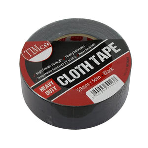 Timco Heavy Duty Cloth Tape - Black 50 metre  x 50mm | HDCTBLACK