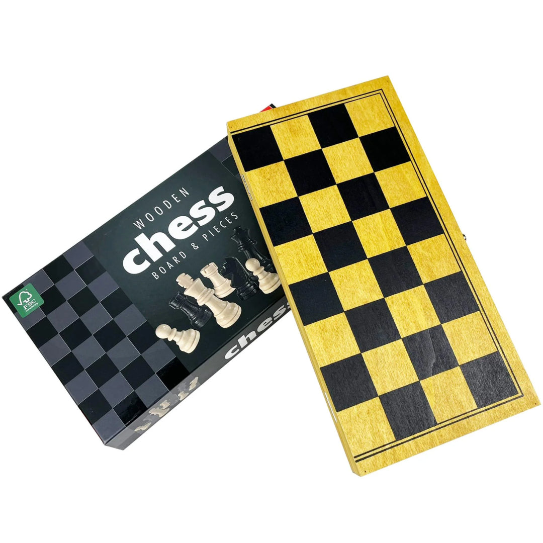 Lagoon Wooden Board Chess Game and Pieces | L08604