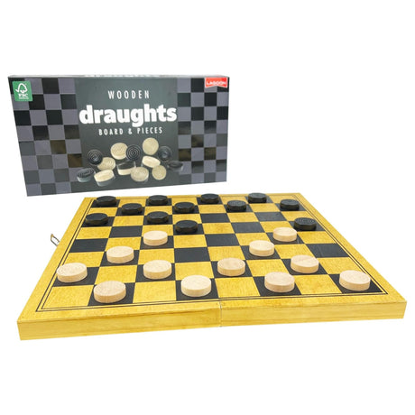 Lagoon Draughts Wooden Board Game | L08606