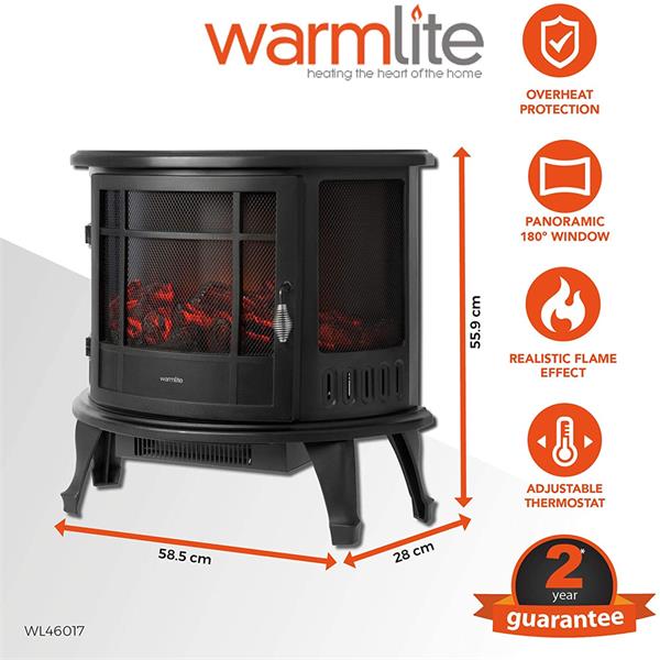 Warmlite Log Effect Electric Stove 1800W | WL46017