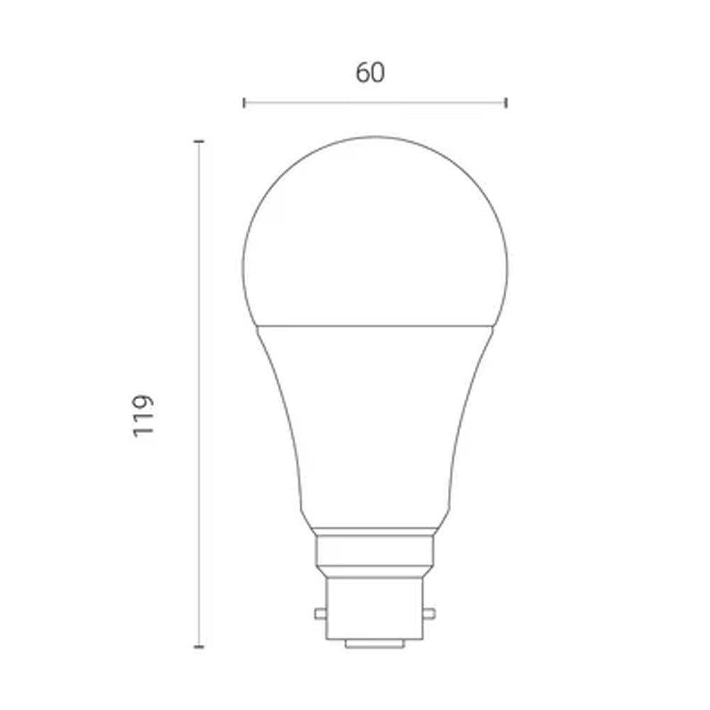 Wiz A60 Classic White WiFi LED Smart Bulb - B22 | 4L1/8001