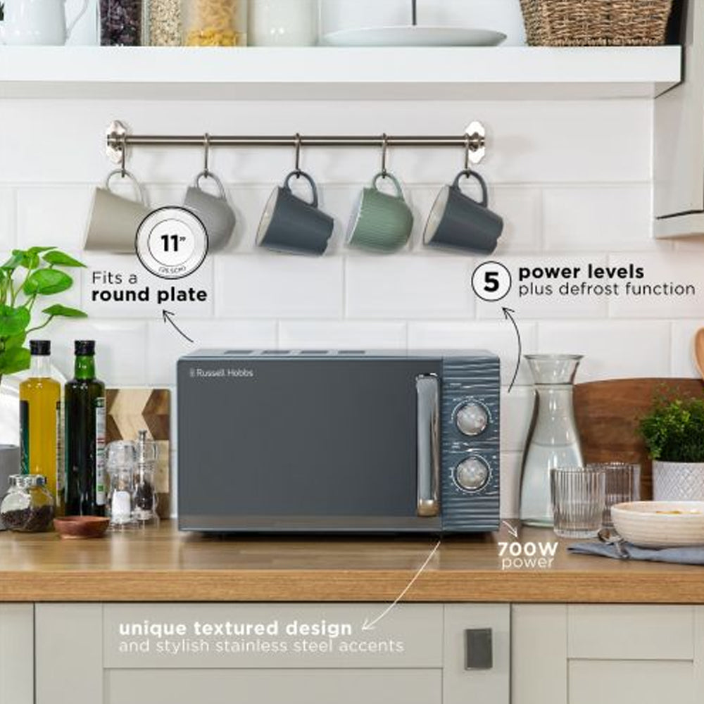 Russell Hobbs Inspire Compact Manual Microwave - Grey | RHM1731G/RH