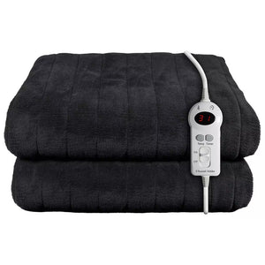 Russell Hobbs Heated Electric Throw Sherpa Microfleece (180 x 130cm) - Black | RHHT1004BLA