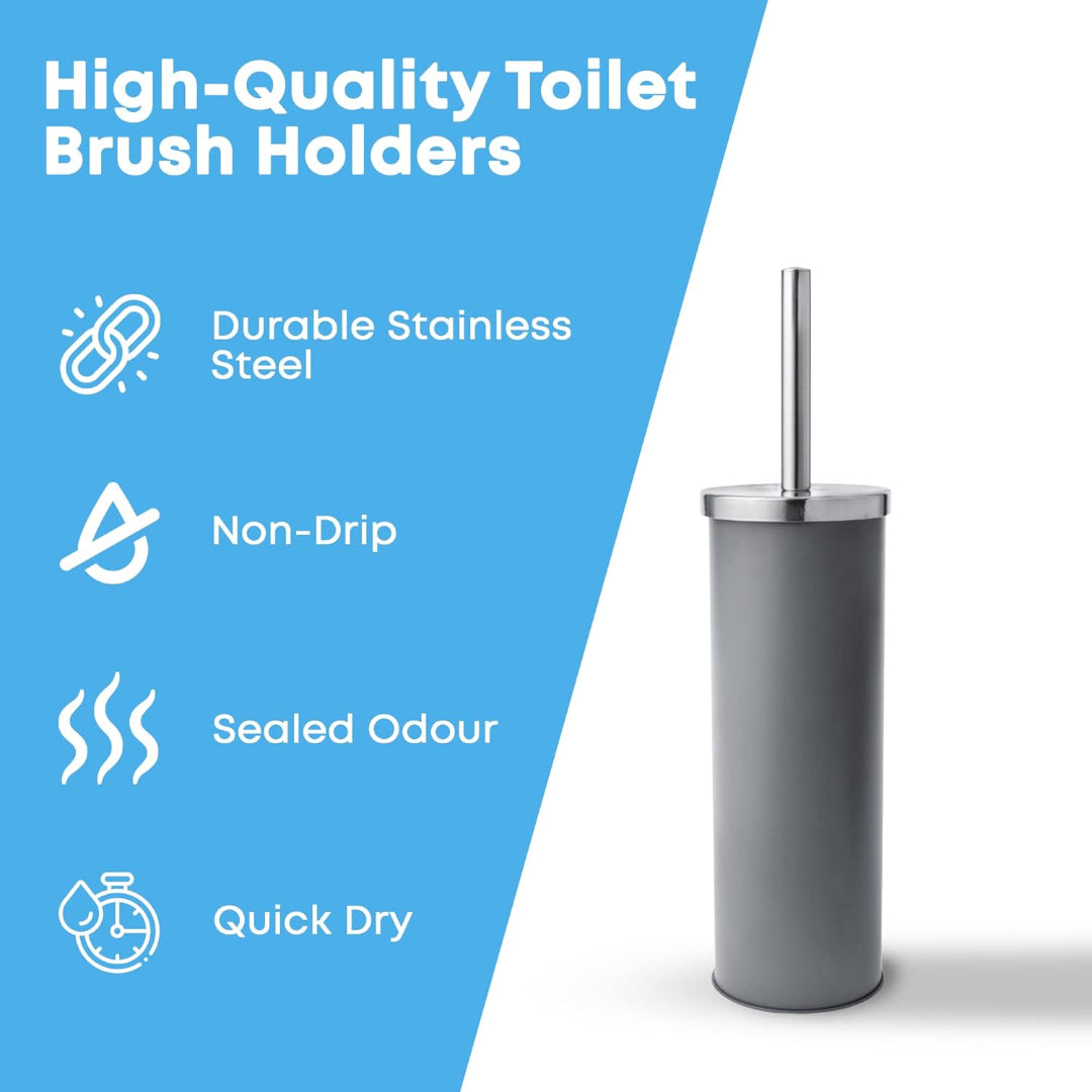 Blue Canyon Toilet Brush and Holder - Slate | BCBA-2301SL