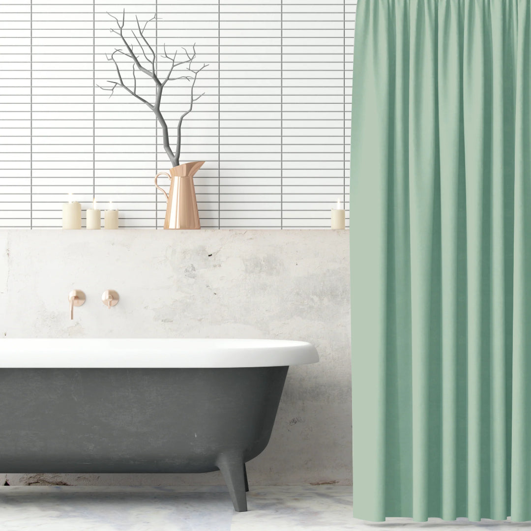 Blue Canyon Polyester Shower Curtain 180cm x 180cm - Mint Green | BCSC300MG