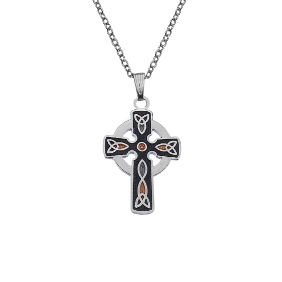 Sea Gems Celtic Cross Pendant Black - Sterling Silver | 3235G