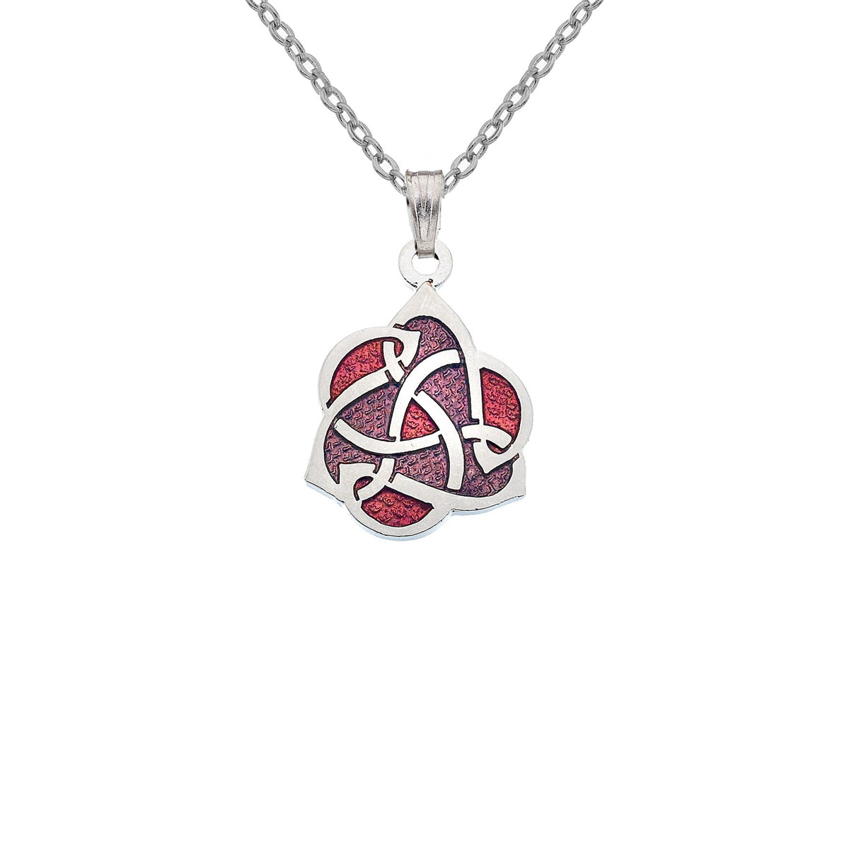 Sea Gems Celtic A Knox Style Pendant Red / Mauve - Sterling Silver | 3345RM