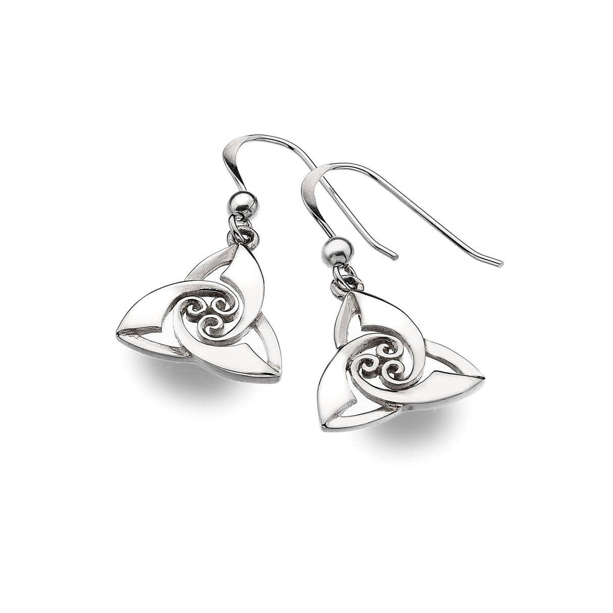 Sea Gems Celtic Trinity Knot Spiral Earrings - Sterling Silver | 4288