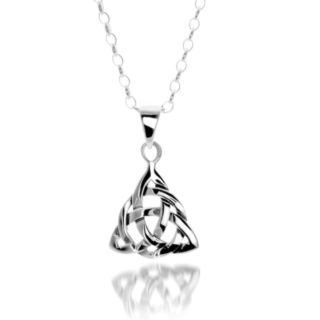 Sea Gems Celtic Knot Triangular Pendant - Sterling Silver | 6499