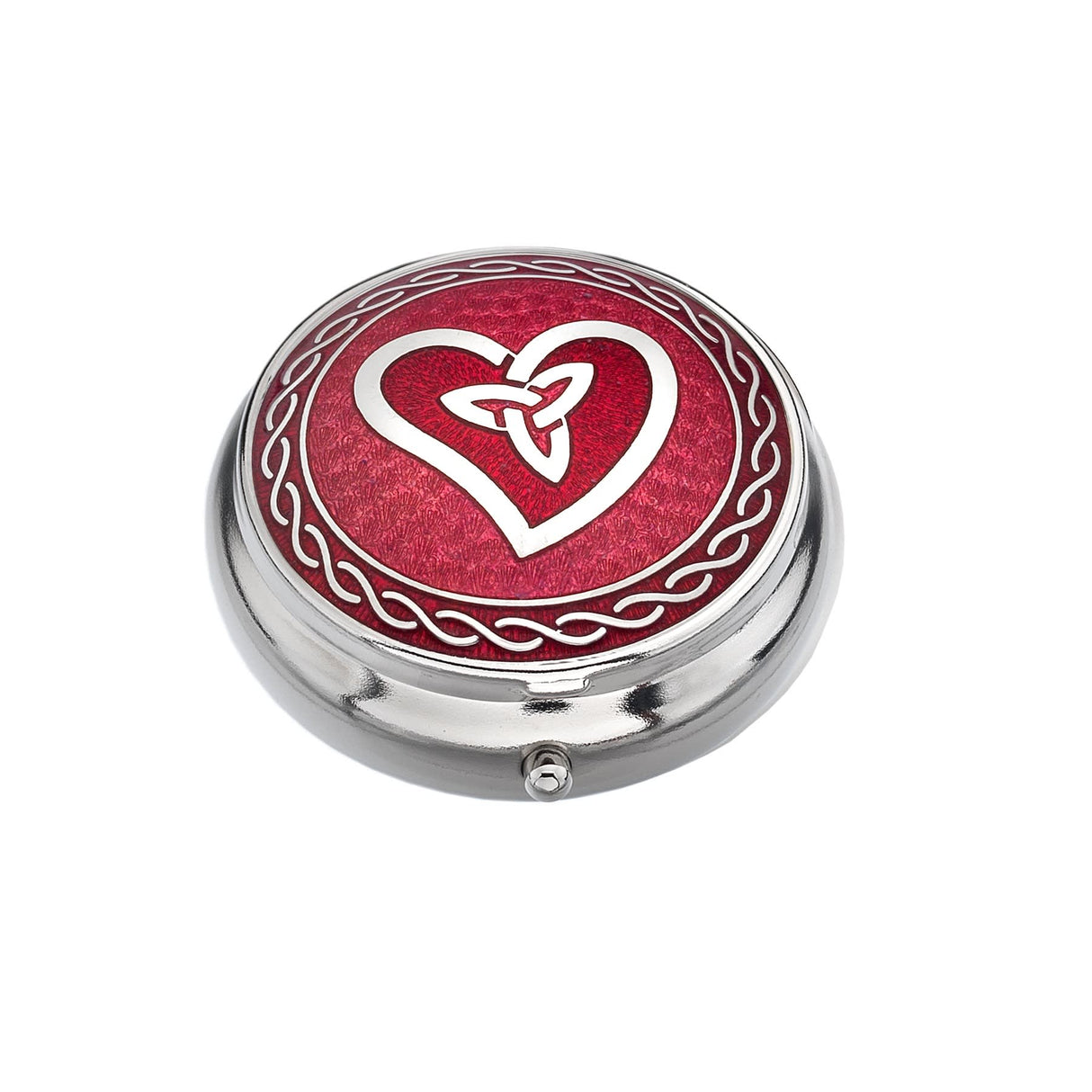 Sea Gems Celtic Wave Heart Trinity Pillbox Red | 9010R