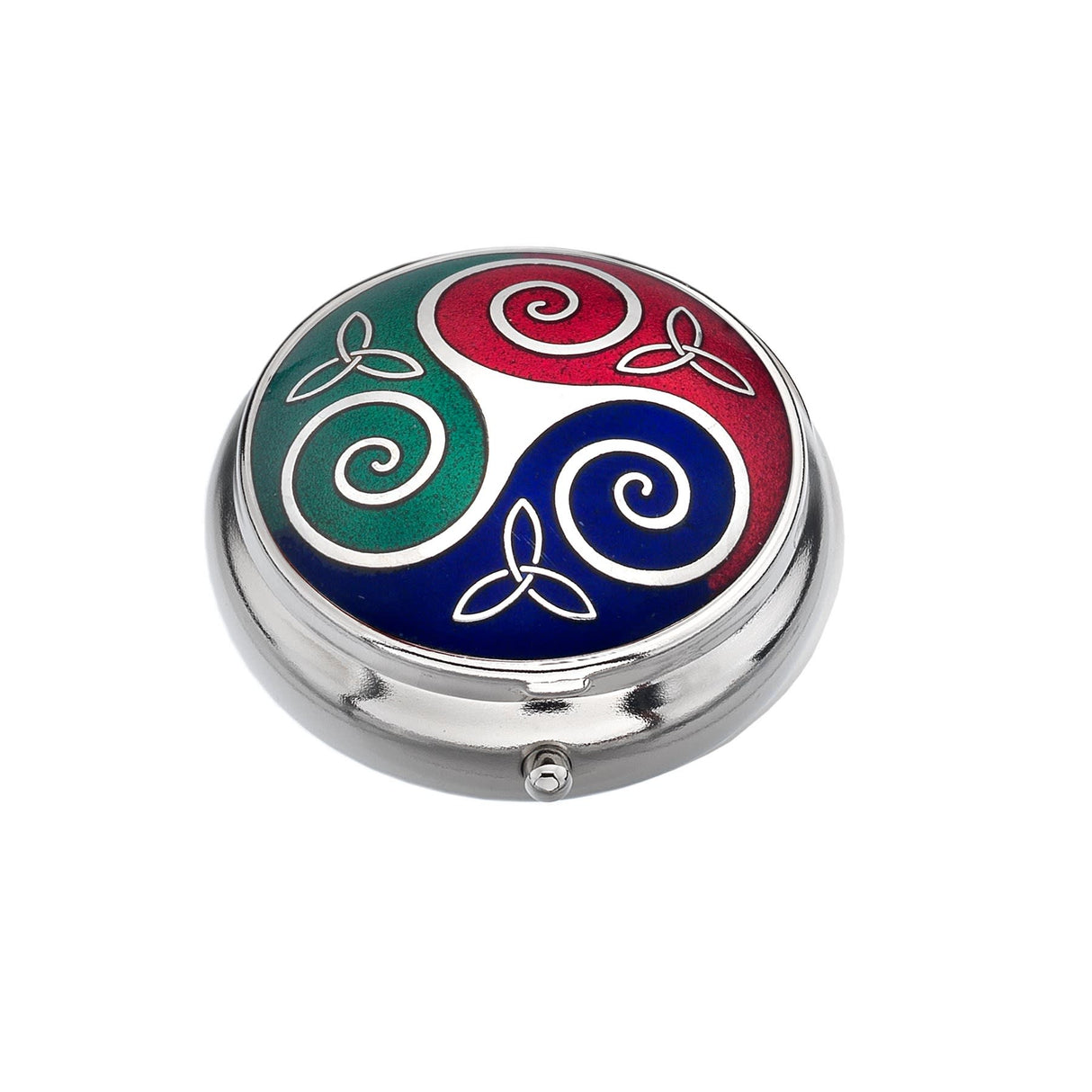 Sea Gems Celtic Triskele Trinity Pillbox Red / Green / Blue | 9014RGB