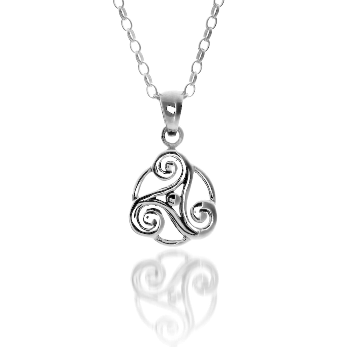 Sea Gems Celtic Triskele Circle Oxid Pendant - Sterling Silver | 9824