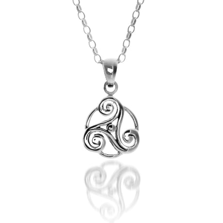 Sea Gems Celtic Triskele Circle Oxid Pendant - Sterling Silver | 9824