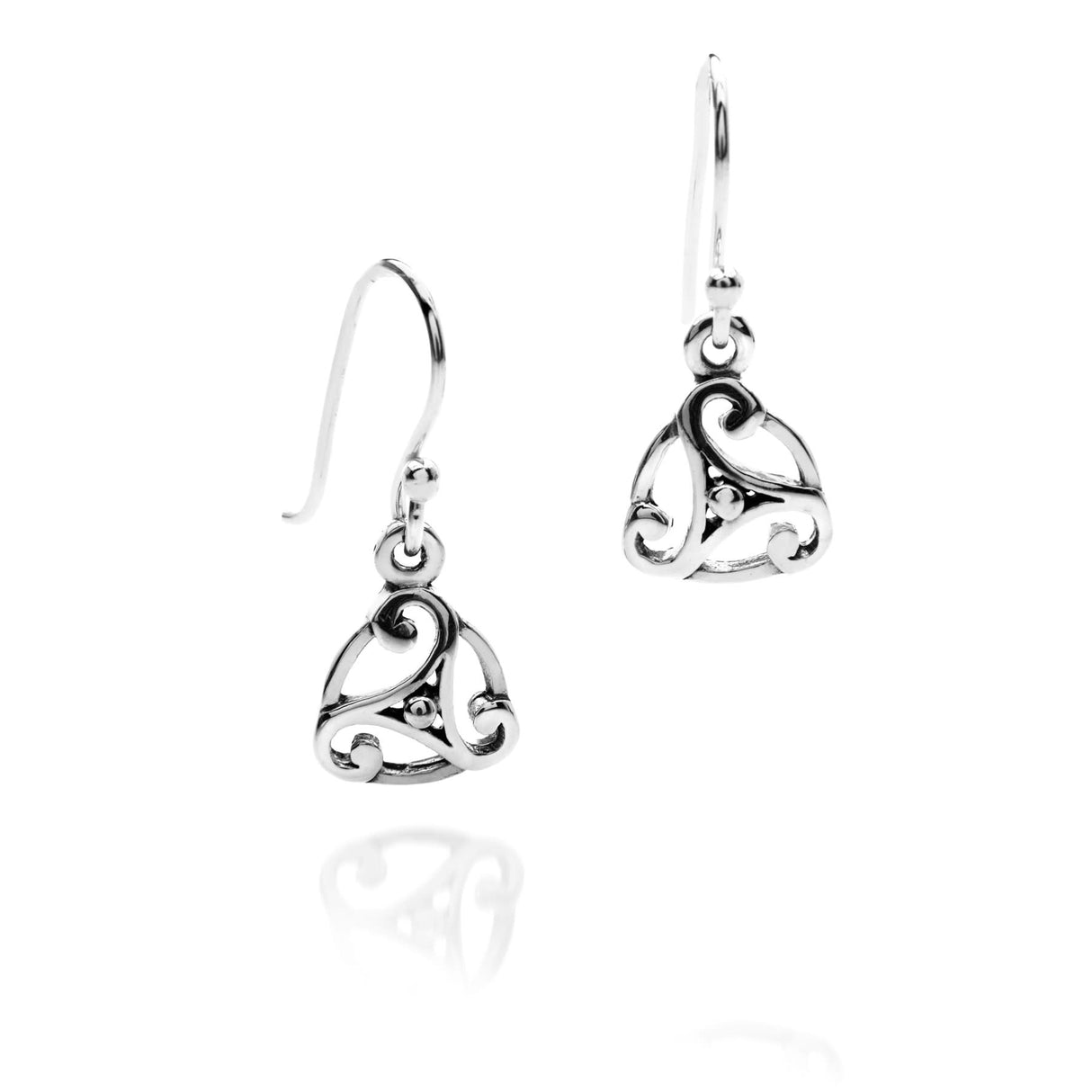 Sea Gems Celtic Triskele Oxid Earrings - Sterling Silver | 9697